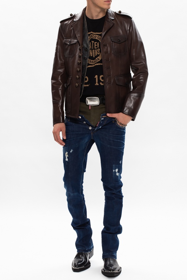 DSQUARED2】 RAW EDGE AVIATOR JACKET Dsquared2 Men's Nightmare